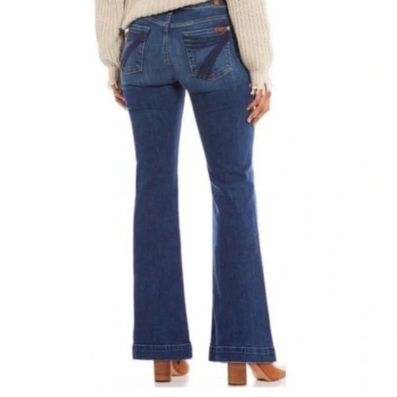7 For All Mankind Denim - 7 for All Mankind Dojo Dark Wash Flare Jeans